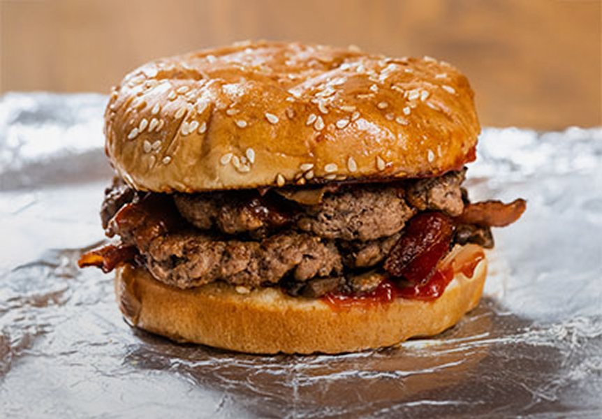 Five Guys Bacon Burger with Applewood smoked bacon