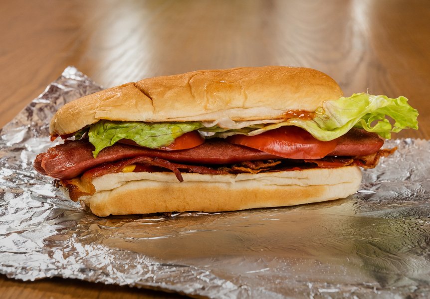 Five Guys Bacon Dog with Applewood smoked bacon