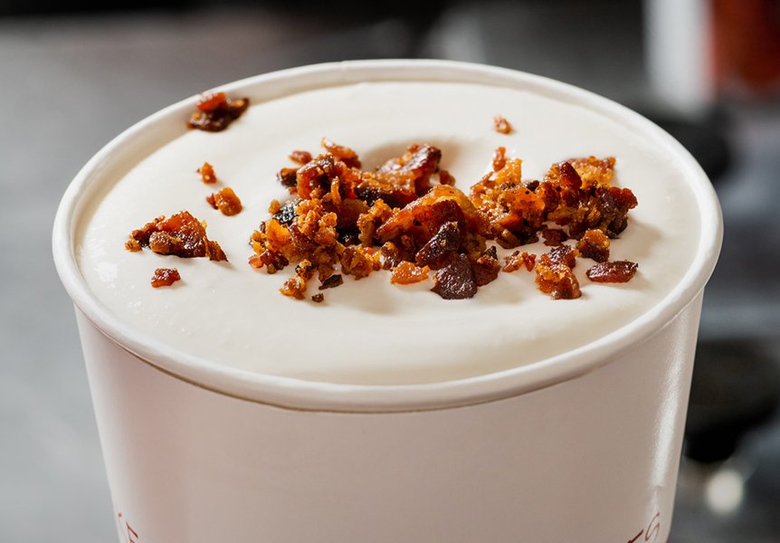 Five Guys Bacon shake mix-in with Applewood smoked bits