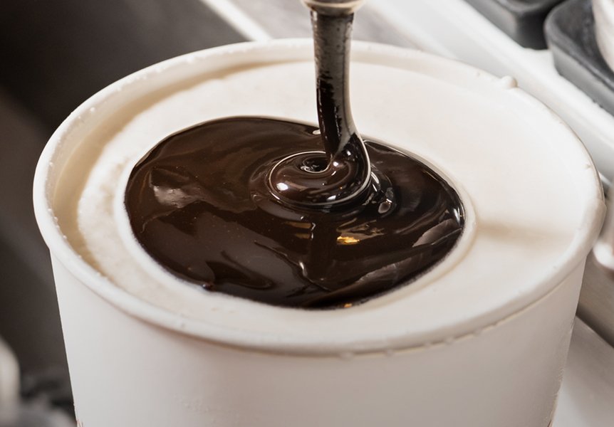 Five Guys Chocolate shake mix-in with fudge