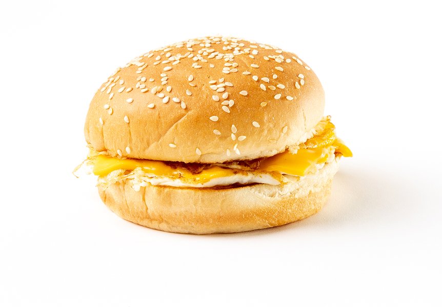 Five Guys Egg and Cheese breakfast sandwich