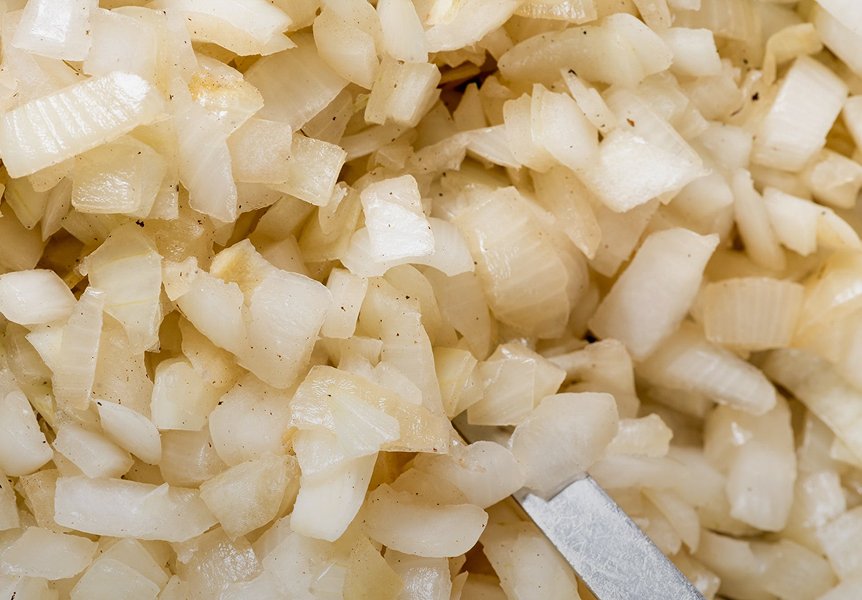 Five Guys Grilled Onions caramelized on flat-top