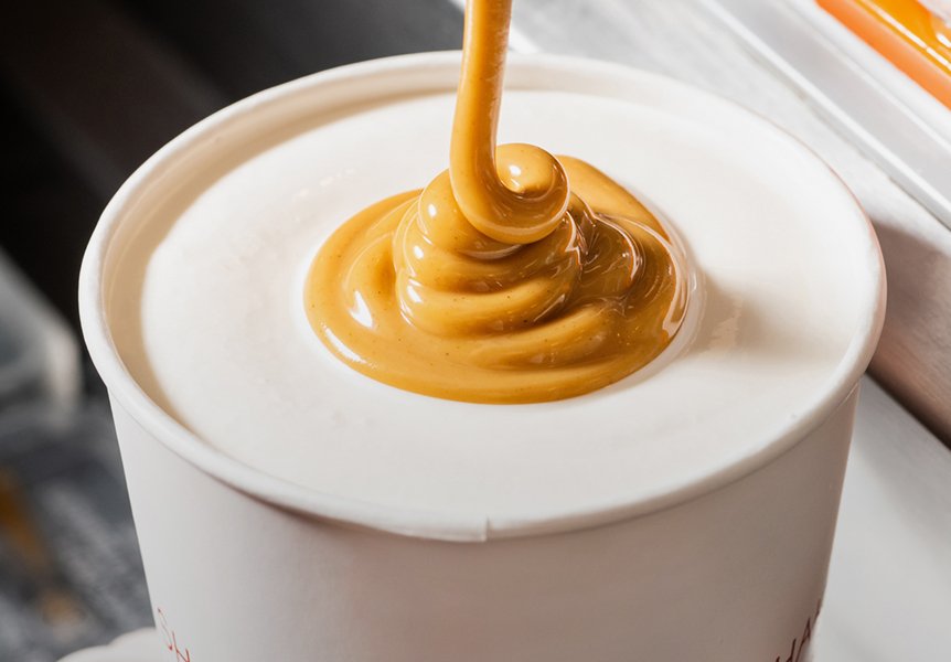 Five Guys Peanut Butter shake mix-in with honey